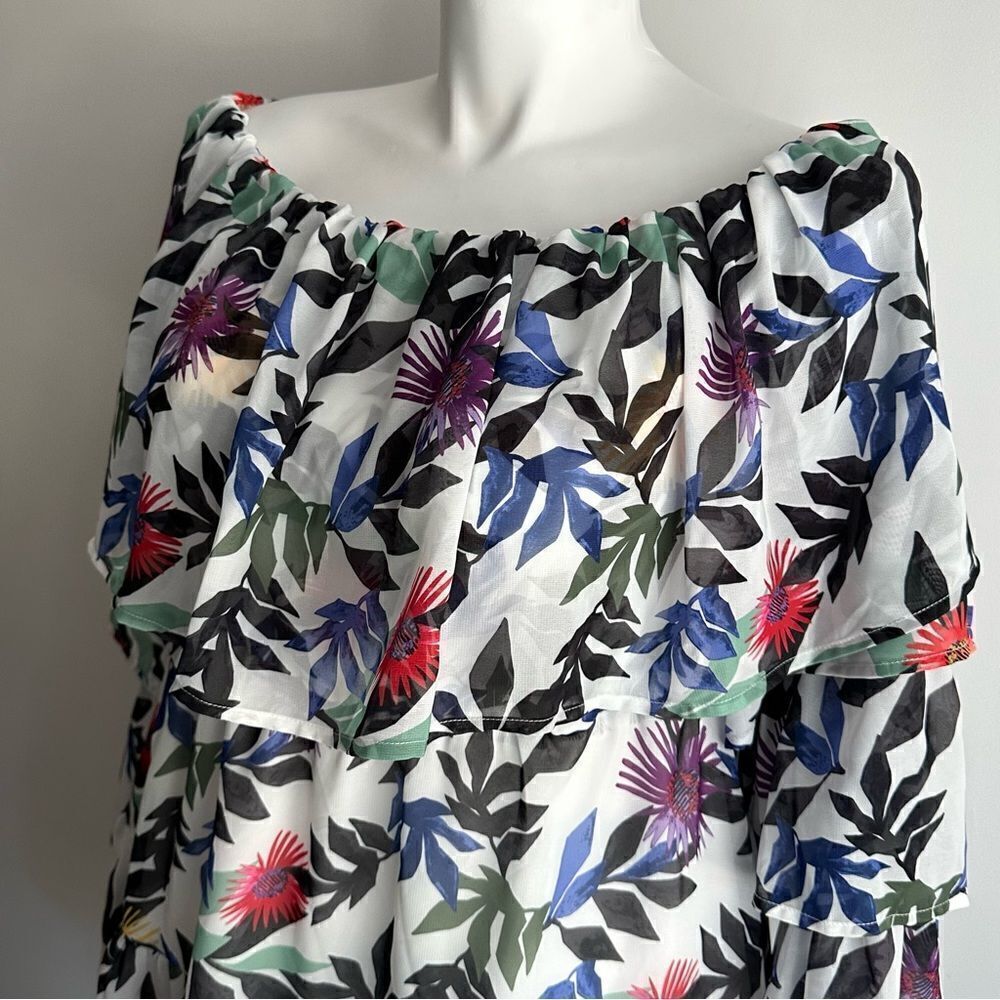 Floral Off-Shoulder Dress, Size 22, ELOQUII - Picture 4 of 7